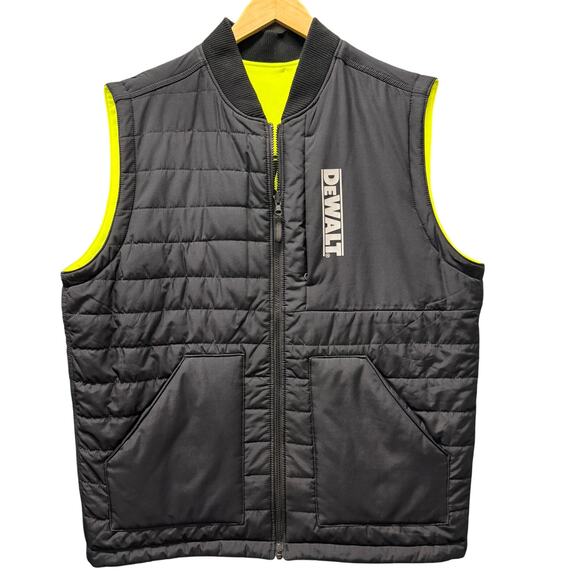 Harriton Dewalt Jacket Mens Large Reversible Vest Full Zip Dockside Freezer NEW - Picture 1 of 9